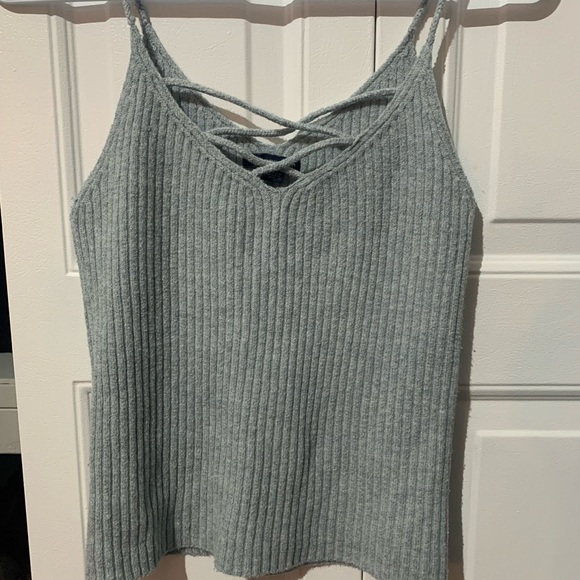 American Eagle Criss Cross Neckline Tank Top - Picture 1 of 2